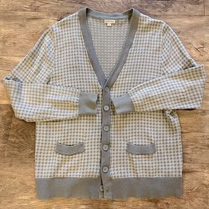 Cardigan Sweater - Gray printed